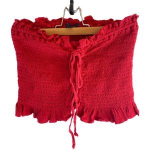 3/$30 ✿ American Eagle Cherry Red Lace-Up Tube Top Size S